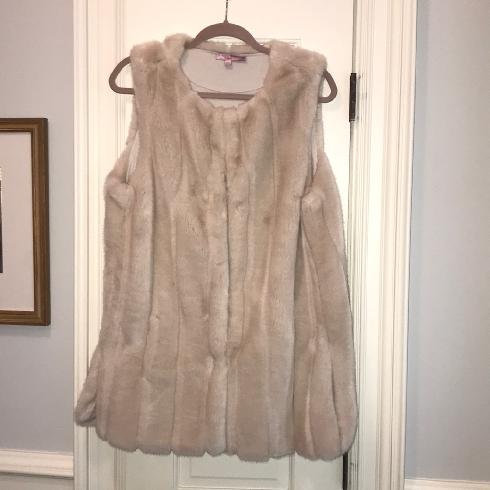 Calypso St. Barth faux fur vest